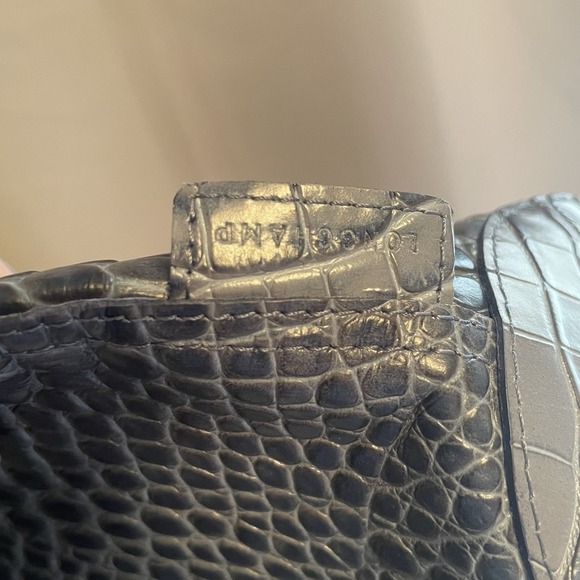 LONGCHAMP Roseau Croco Pilot Blue Crocodile Embossed Leather Tote Bag Purse NWOT - Picture 7 of 16